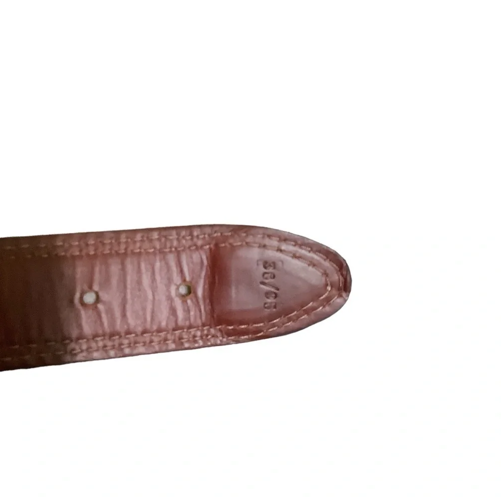Weston Golf Club Belt Sz 38 Brass Nylon Tab Ribbon Pine Blue 1894